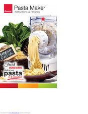 Ronco Pasta & Sausage Maker Instruction/Recipe Booklet