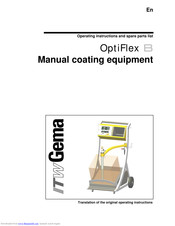 ITW Gema OptiFlex B Operating Instructions And Spare Parts List