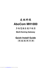 Abocom MH1000 Quick Install Manual