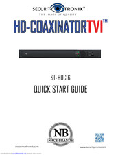 Security Tronix HD-COAXINATORTVI ST-HDC4 Quick Start Manual