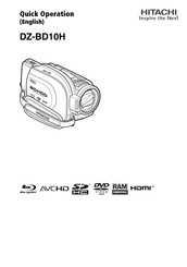 Hitachi DZ-BD10H Quick Operation Manual