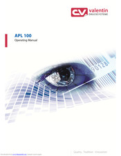 Carl Valentin APL 100 Operating Manual