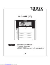 Teletek electronics LCD 63SE Operation User's Manual
