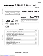 Sharp DV-760X Service Manual