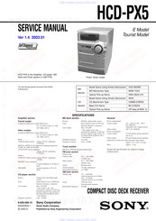 Sony HCD-PX5 Service Manual