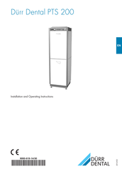 Durr Dental PTS 200 Installation And Operating Instructions Manual
