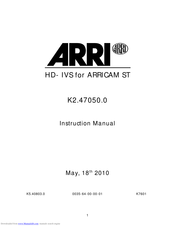 ARRI K2.47050.0 Instruction Manual