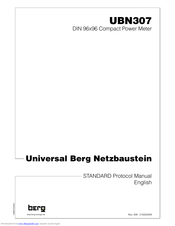 BERG UBN204 Standard Protocol Manual