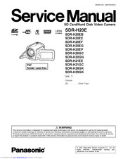 Panasonic SDR-H20E Service Manual