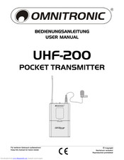 Omnitronic UHF-200 User Manual