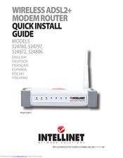 Intellinet 524780, 524797, 524872, 524896 Quick Install Manual