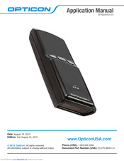Opticon OPL9813 Applications Manual