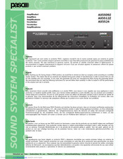 Paso Sound Products AX5512Z Manual