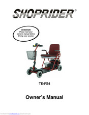 Shoprider TE-FS4 Owner's Manual
