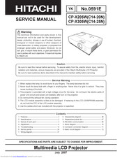 Hitachi CP-X305W(C14-25N) Service Manual