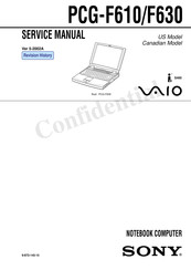 Sony VAIO PCG-F630 Service Manual