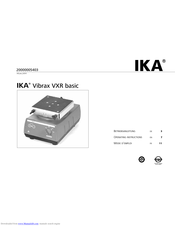 IKA Vibrax VXR basic Operating Instructions Manual