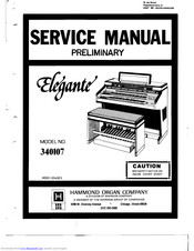 Hammond 340107 Service Manual