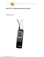 TESTO 312-4 Instruction Manual