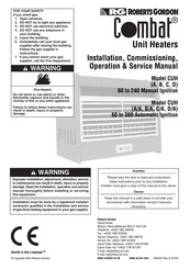 Roberts Gorden CUHD/A Installation, Commissioning, Operation & Service Manual