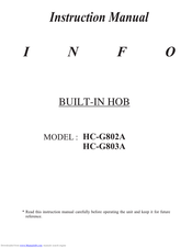 Hafele HC-G803A Instruction Manual
