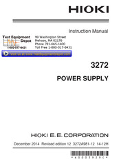 Hioki 3272 Instruction Manual