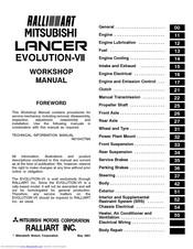 Mitsubishi Lancer Evolution-VII Workshop Manual