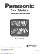 Panasonic CT-27SF34 Operating Instructions Manual