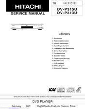Hitachi DV-P315U Service Manual