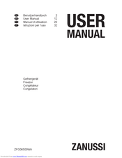 Zanussi ZFG06500WA User Manual