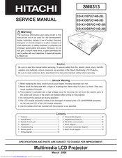 Hitachi ED-X31EP Service Manual