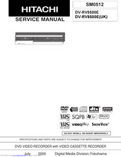Hitachi DV-RV8500E Service Manual