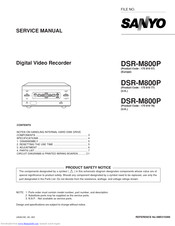 Sanyo DSR-M800P Service Manual