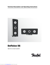 Teufel Definion 5S Technical Description And Operating Instructions
