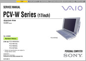 Sony vaio PCV-W500GN1 Service Manual