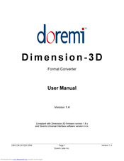 Doremi Dimension-3D User Manual