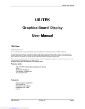 Data Display US ITEK User Manual