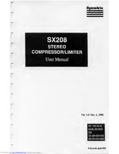 Symetrix SX208 User Manual
