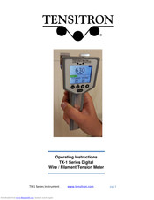 TENSITRON TX-1 Series Operating Instructions Manual