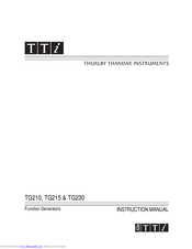 TTI TG215 Instruction Manual