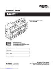 Lincoln Electric ACTIV8 Operator's Manual
