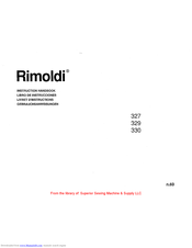 Rimoldi 327 Instruction Handbook Manual