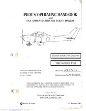 Cessna T182 1982 Pilot Operating Handbook