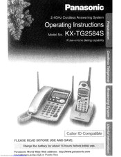 Panasonic KX-TG2584S Operating Instructions Manual