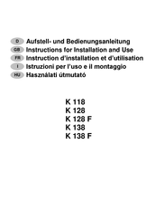 Wamsler K 128 Instructions For Installation And Use Manual