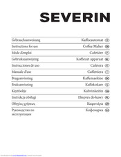 SEVERIN KA 4212 Instructions For Use Manual