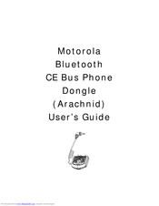Motorola Bluetooth CE Bus PhoneDongle User Manual