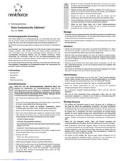 Renkforce 1284365 Operating Instructions Manual
