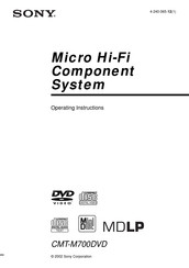 #2263 CMT Sony Manuale di Istruzioni Cmt GP5 Componente Sistema 