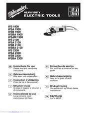 Milwaukee WSA 2100 Instructions For Use Manual